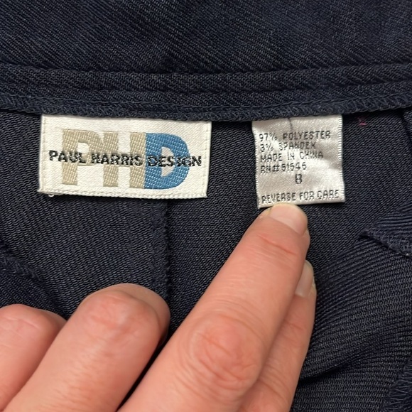 Paul Harris Design Dk Blue Mini Skirt, Women’s Size 8, Excellent Condition - Picture 7 of 8